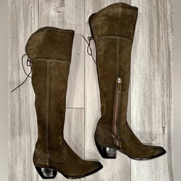 Frye Shoes Frye Sacha Otk Army Fatigue Size 75 B New Without